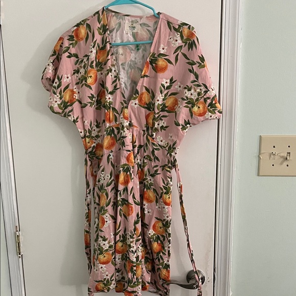 Marine Layer Dresses & Skirts - Marine Layer Pink Floral with Oranges Midi Dress